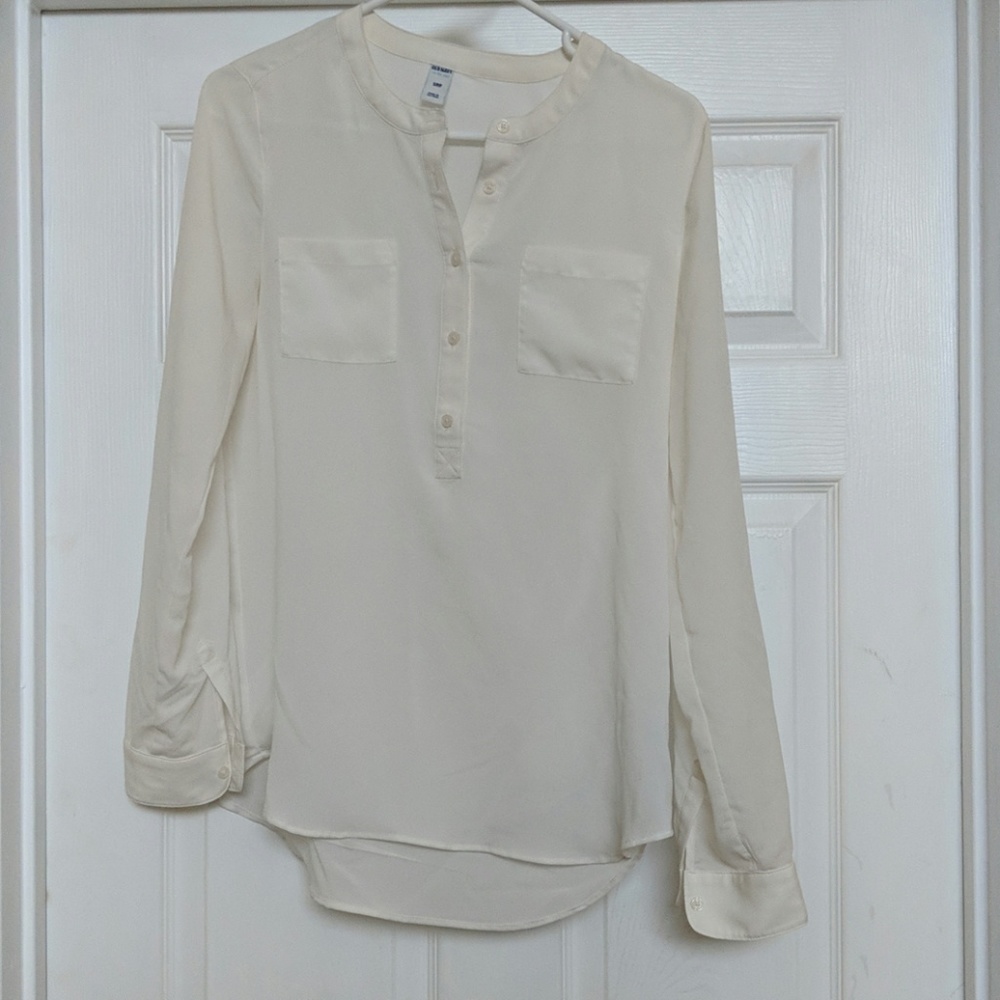 Old Navy cream blouse